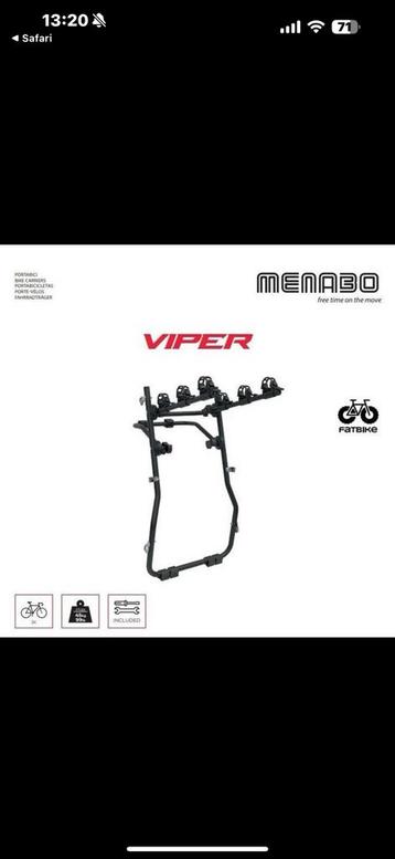 Menabo viper fietsendrager beschikbaar voor biedingen