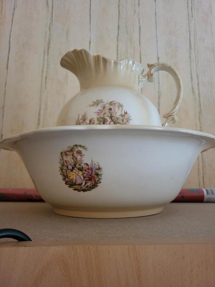 Antiek wastafelstel Empress Ironstone Staffordshire, Antiek en Kunst, Antiek | Schalen, Ophalen