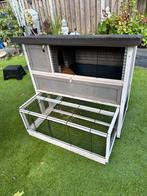 Ferplast konijnenhok Ranch 120 max naturel 117 x 69 x 107 cm, 110 cm of meer, Ophalen of Verzenden, Zo goed als nieuw, 90 cm of meer