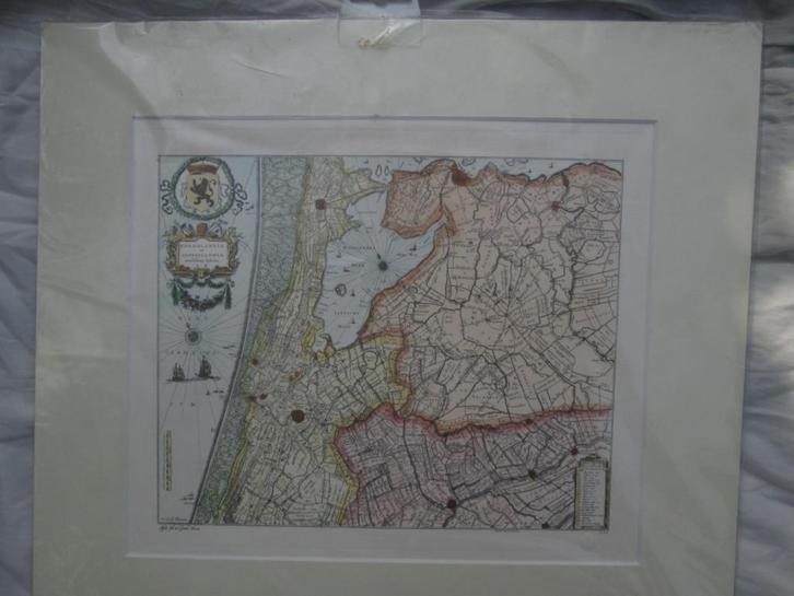 Rhenolandia Amstellandia Reproductie Joh. et Cornel. Blaeu, Boeken, Atlassen en Landkaarten, Zo goed als nieuw, Landkaart, Nederland