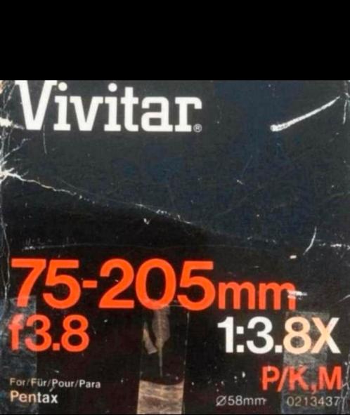 VIVITAR ZOOM TELE LENS 75mm - 205mm F 3.8, Audio, Tv en Foto, Fotografie | Lenzen en Objectieven, Gebruikt, Telelens, Zoom, Ophalen