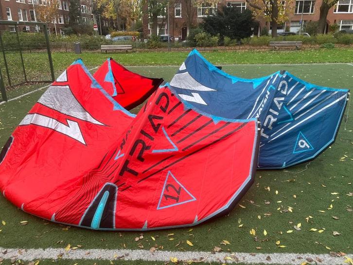 Kiteset 2023 - Naish Triads S23 9m + 12m + Torque 2 ATB bar, Watersport en Boten, Kitesurfen, Zo goed als nieuw, Kitesurf-set