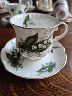 Vintage Bone China Kop en Schotel - Lelietjes van Dalen, Huis en Inrichting, Keuken | Servies, Ophalen of Verzenden, Zo goed als nieuw