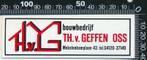 Sticker: Bouwbedrijf Van Geffen - Oss, Ophalen of Verzenden, Zo goed als nieuw, Bedrijf of Vereniging
