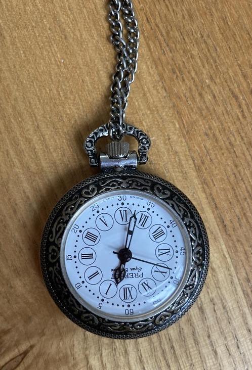 Zakhorloge zilver aan hanger PREFECT Super de Luxe, Antiek en Kunst, Antiek | Goud en Zilver, Zilver, Ophalen of Verzenden