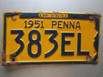 Originele kentekenplaat USA, 1951, Ophalen of Verzenden, Gebruikt, Auto's