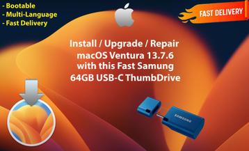 Installeer macOS Ventura 13.7.6 via USB-C Stick 64 GB OSX beschikbaar voor biedingen