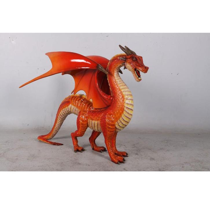 Standing Dragon – Draak Lengte 274 cm - drakenbeeld, Verzamelen, Dierenverzamelingen, Nieuw, Overige typen, Ophalen