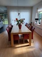 Bert Plantagie 6 eetkamerstoelen + tafel, Huis en Inrichting, Stoelen, Ophalen, Gebruikt, Overige kleuren, Metaal