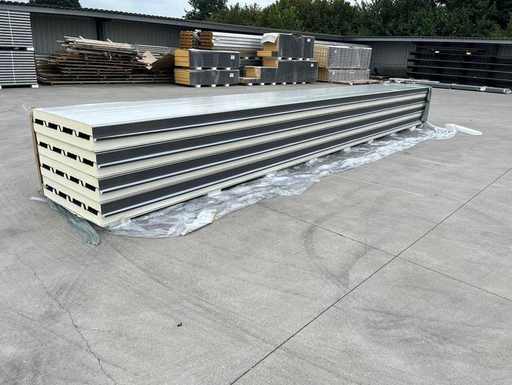 Dakpaneel, sandwichpaneel, 2de keus, 80mm dik, ral 7016, Doe-het-zelf en Verbouw, Platen en Panelen, Nieuw, Overige materialen