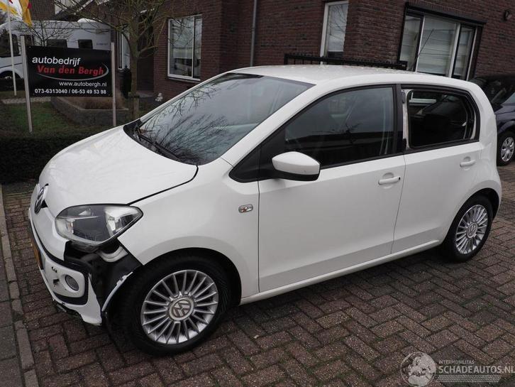 Volkswagen up! 1.0 High Up! BlueMotion (bj 2013), Auto diversen, Schadeauto's, Volkswagen, Overige brandstoffen, Hatchback, Wit