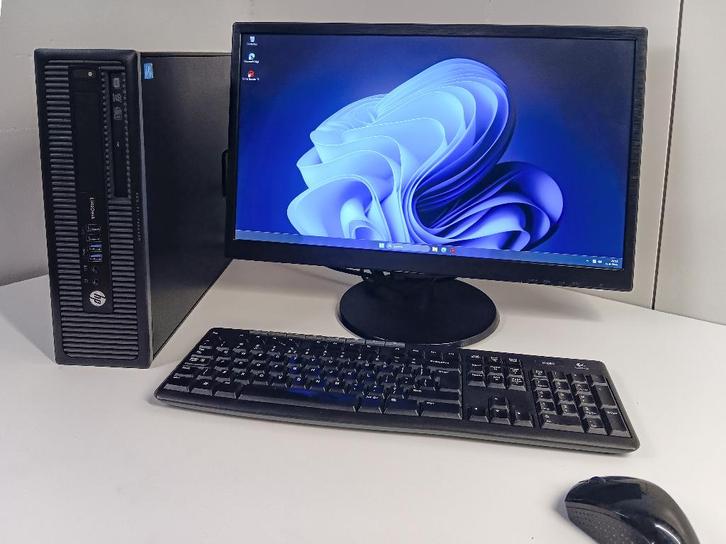 HP Desktop- Intel core i5 - SSD - Windows 11 - MS Office, Computers en Software, Desktop Pc's, Zo goed als nieuw, 3 tot 4 Ghz