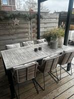 Life Outdoor Living tuintafel + 6 riviera maison stoelen, Ophalen of Verzenden, Gebruikt, Teakhout