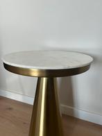 Westwing Bijzettafel - Messing & Marmer, Huis en Inrichting, Minder dan 55 cm, Metaal of Aluminium, Rond, Zo goed als nieuw