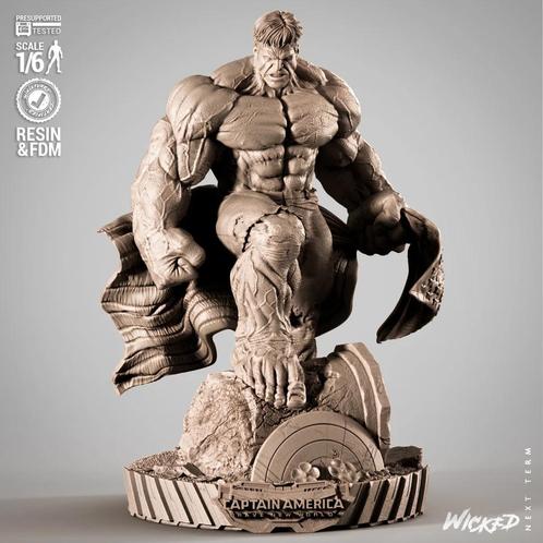3D Resin Figurine – Red Hulk – Comics Character, Hobby en Vrije tijd, Modelbouw | Figuren en Diorama's, Nieuw, Figuur of Figuren