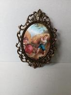 Barok messing lijstje/schilderijtje. Italie, Brocante., Ophalen of Verzenden