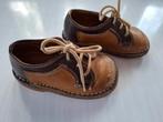 Vintage bruin leren baby/kinder schoentjes., Antiek en Kunst, Ophalen of Verzenden