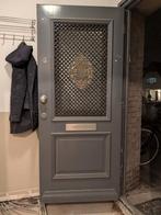 Mooie Voordeur hout met te openen raam en rooster, Doe-het-zelf en Verbouw, Deuren en Horren, Ophalen, Gebruikt, 80 tot 100 cm