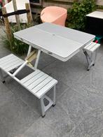 Picknicktafel aluminium 135 x 85,5 cm, Caravans en Kamperen, Ophalen, Gebruikt, Campingtafel