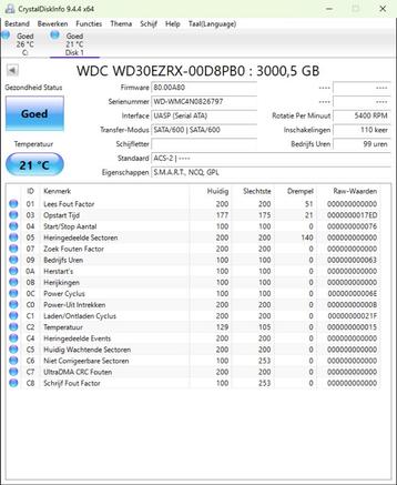 NIEUWSTAAT - 3TB Western Digital Green Harde Schijf beschikbaar voor biedingen