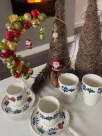Boerenbont Servies, kop+ schotel en melkbeker, KERST IDEE !, Huis en Inrichting, Gebruikt, Ophalen of Verzenden, Kop(pen) en/of Schotel(s)