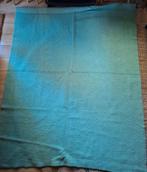 Groene wollen deken van 100% scheerwol  175 x 220, Ophalen of Verzenden, Zo goed als nieuw