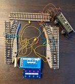 Marklin 2 elektrische wissels(1 recht), schakelpaneel,wagon, Hobby en Vrije tijd, Modeltreinen | H0, Wisselstroom, Gebruikt, Rails