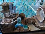 Aquarium omgebouwd tot hamsterkooi, Kooi, Gebruikt, Hamster, 75 tot 110 cm
