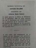 Willems x Hamers 1894 Mook en Middelaar 1976 Udenhout, Ophalen of Verzenden