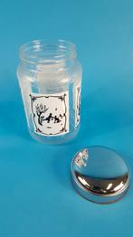 Nescafe glazen voorraadpot, silhouet afbeeldingen. 6C7, Tweedehands verkoop, Tweedehands verkoop, Gebruikt, Ophalen of Verzenden