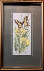 Ingelijste zijdekunst – Swallowtail vlinder, Cash Ltd, Minder dan 50 cm, Ophalen of Verzenden, Zo goed als nieuw, Schilderij