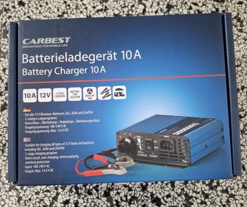 Acculader 10 A / 12 Volt - Carbest met 3-traps lading Nieuw! beschikbaar voor biedingen