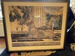 Groot Schilderij Greyhounds Windhonden, Antiek en Kunst, Kunst | Schilderijen | Klassiek, Ophalen