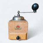 Antieke koffiemolen PeDe Dienes – hout & metaal – vintage, Ophalen of Verzenden