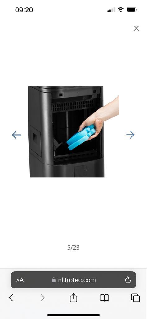 Trotec Aircooler PAE 50 - Luchtkoeling, Witgoed en Apparatuur, Luchtbehandelingsapparatuur, Zo goed als nieuw, Luchtbevochtiger