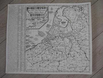 Grafisch plaat kaart poster v17 prov m Provinciewapens €7.50 beschikbaar voor biedingen