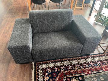 tweezits bank loveseat donkergrijs blauw beschikbaar voor biedingen