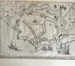 Vlissingen, antieke gravure, Antiek en Kunst, Kunst | Etsen en Gravures, Ophalen of Verzenden