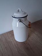 Vintage Emaille Melkbus met Deksel, Ophalen of Verzenden