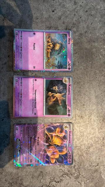 151 Alakazam EX promo setje 3 kaarten beschikbaar voor biedingen