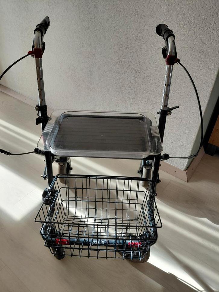 Blauwe Rollator Provo Premis incl.mandje, Diversen, Rollators, Gebruikt, Lichtgewicht, Ophalen