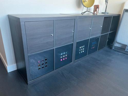 Zwarte Ikea Kallax kasten, Huis en Inrichting, Kasten | Lockerkasten, Gebruikt, Ophalen