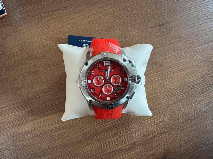 Rood Spinnaker Horloge SP-5013, Sieraden, Tassen en Uiterlijk, Horloges | Heren, Zo goed als nieuw, Polshorloge, Overige merken