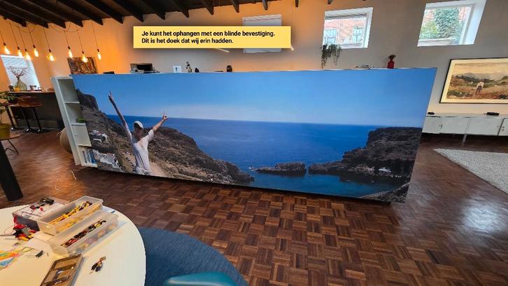 Aluminium textielframe met akoestische wol panelen, Huis en Inrichting, Overige Huis en Inrichting, Gebruikt, Ophalen