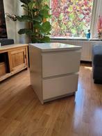 Nachtkastje IKEA MALM ladekast 2 lades, Ophalen, Zo goed als nieuw, Hout, Minder dan 45 cm