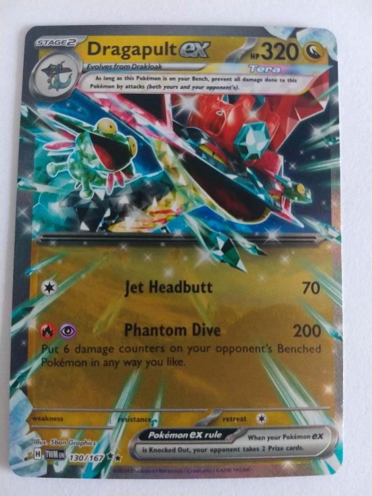 Dragapult EX 130/167 (Twilight Masquerade), Hobby en Vrije tijd, Verzamelkaartspellen | Pokémon, Zo goed als nieuw, Losse kaart