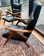2 vintage feauteuils  deens design midcentury , WEBE?, Huis en Inrichting, Fauteuils, Minder dan 50 cm, Gebruikt, -, -