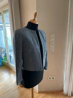 French Connection kort gevoerd jasje 40 blauw grijs motief, Maat 38/40 (M), Blauw, Ophalen of Verzenden, Zo goed als nieuw