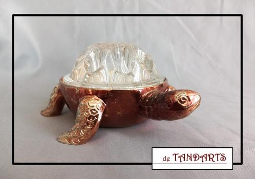 Pique fleurs - schildpad rosé koper, 13 cm lang, Antiek en Kunst, Antiek | Vazen, Ophalen of Verzenden
