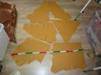 Geel resten soepel echt leer rundleer, Verzenden, Nieuw, 30 tot 120 cm, 30 tot 200 cm